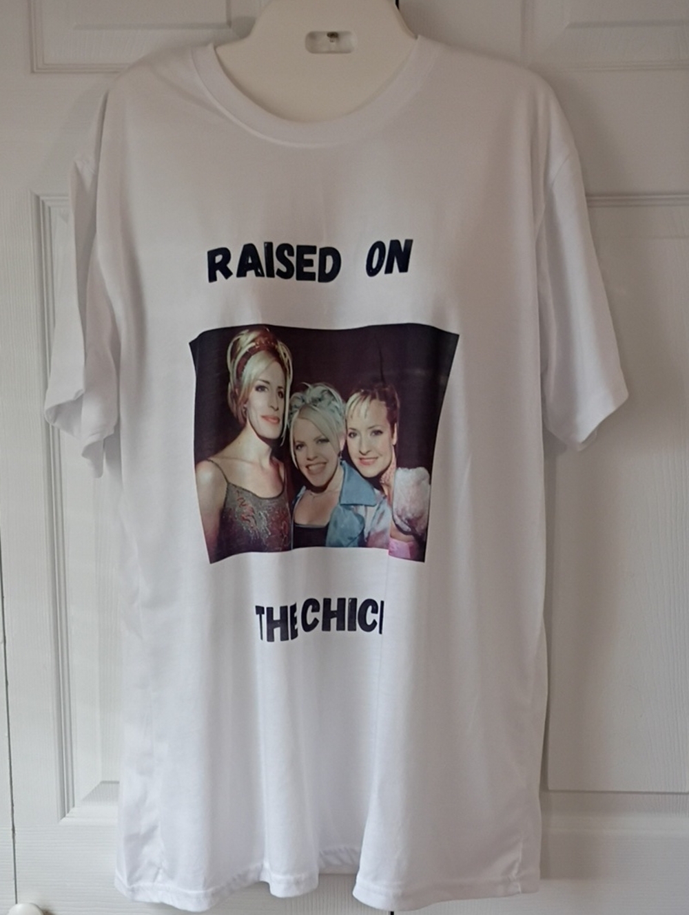 Raised On The Chicks Graphic Women's Tee - White Sz XL